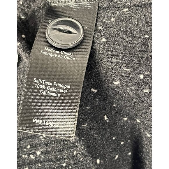 RAG & BONE Women's Black White Speckled Cashmere V-Neck Cardigan Sweater XS - Picture 4 of 5